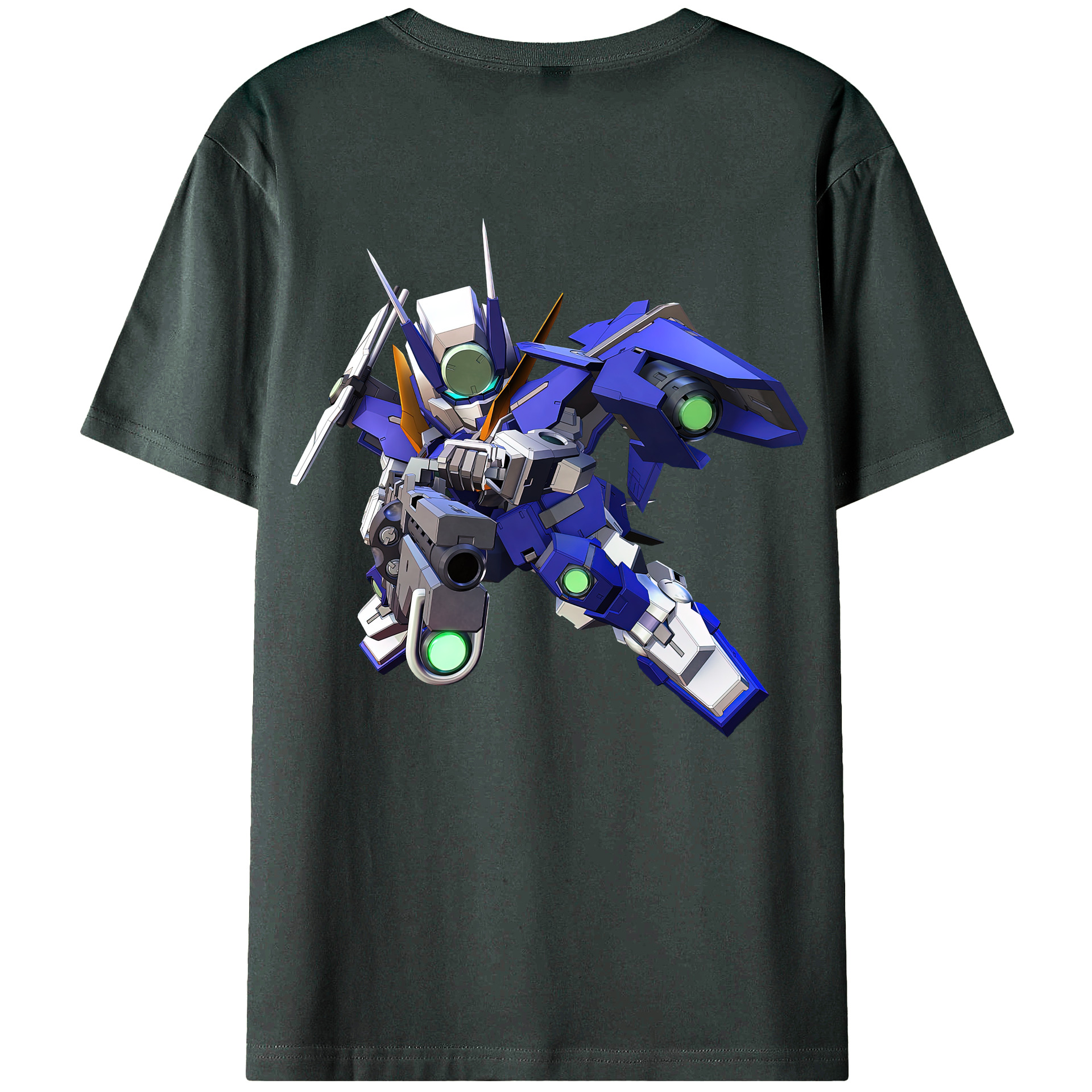 （画像用） 機動戦士ガンダム Mobile Suit Gundam 綿100％ メンズ半袖Tシャツ（バックプリント） 通気性